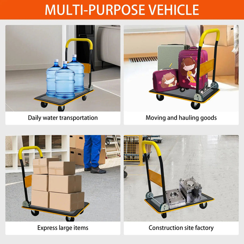 Flatbed Cart - 330lbs Heavy Duty Platform Hand Truck by HouseOfZazla