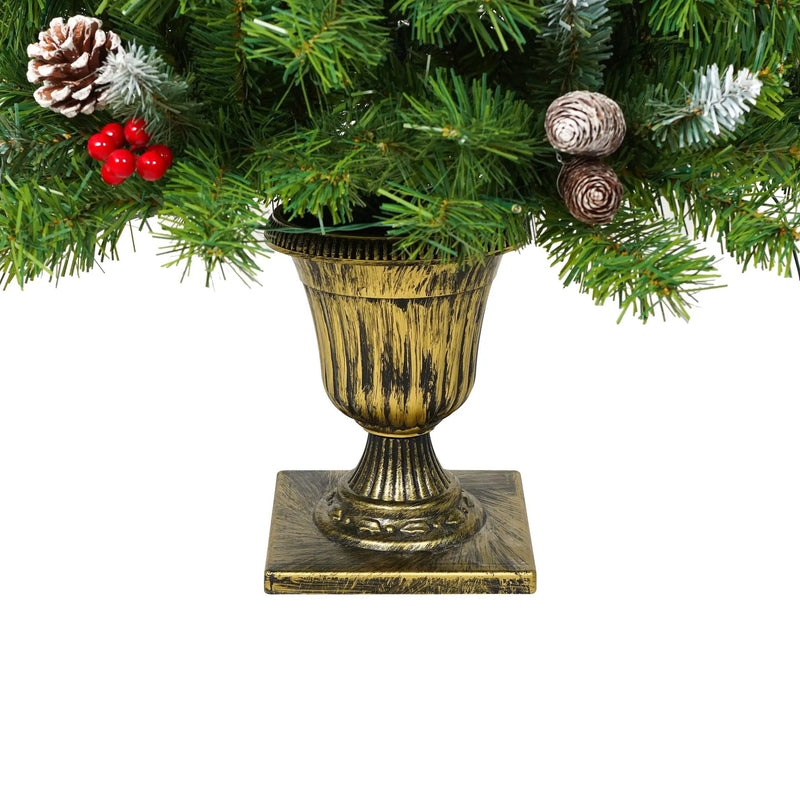 Pre-Lit Xmas Tree Artificial Christmas 3-Piece Set by HouseOfZazla
