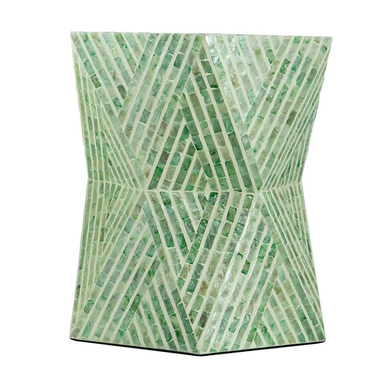 19x19x20" Tapered Green Pedestal Stool by HouseOfZazla