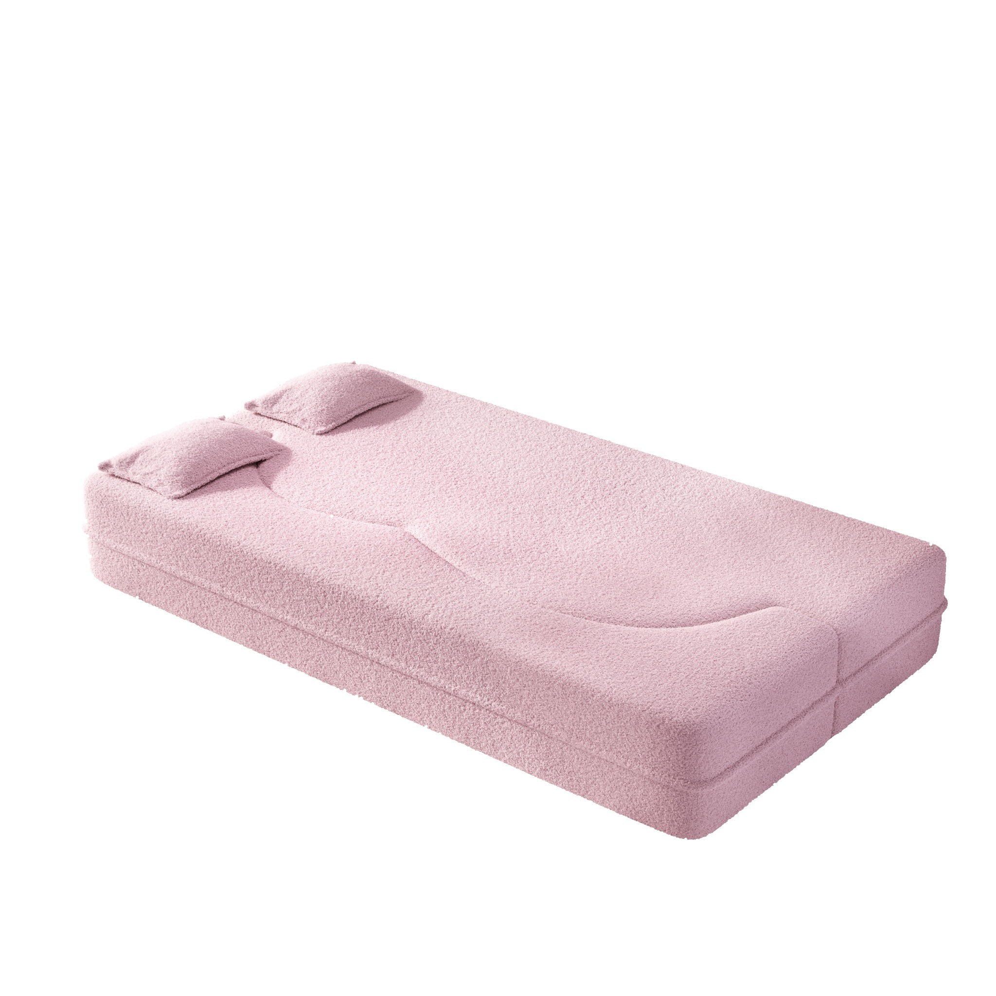 Modern Floor Sleeper Sofa Bed With 2 Pillows, Convertible Twin Size Folding Mattress For Living Room by HouseOfZazla