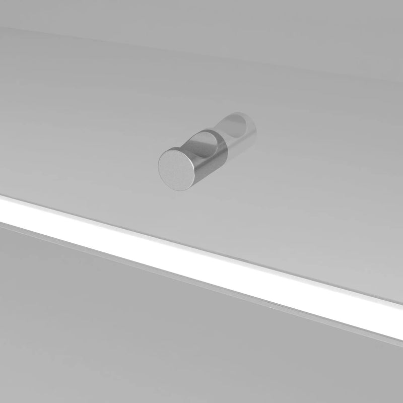 White Glass Door Shoe Storage Cabinet with RGB LED Light by HouseOfZazla