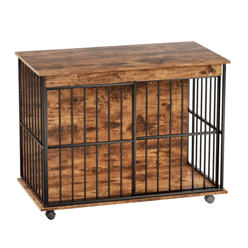 Large Wooden Dog Crate Furniture by HouseOfZazla