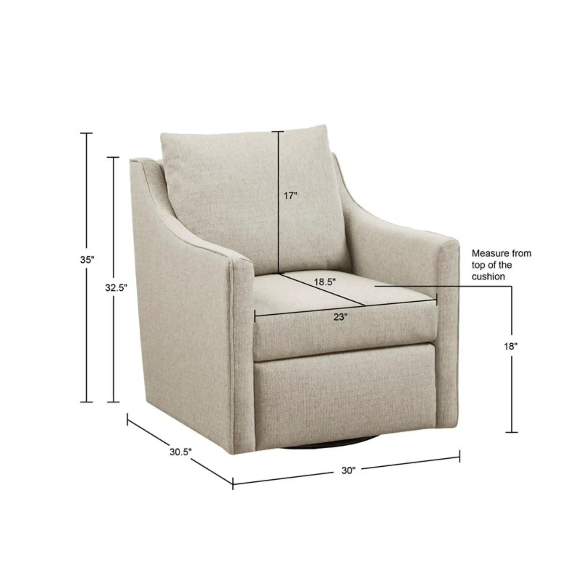 Bedford - Swivel Armchair - Natural by HouseOfZazla