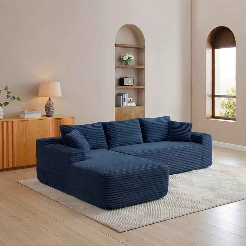 105'' Modular Sectional Sofa with Deep Seat and Chaise by HouseOfZazla