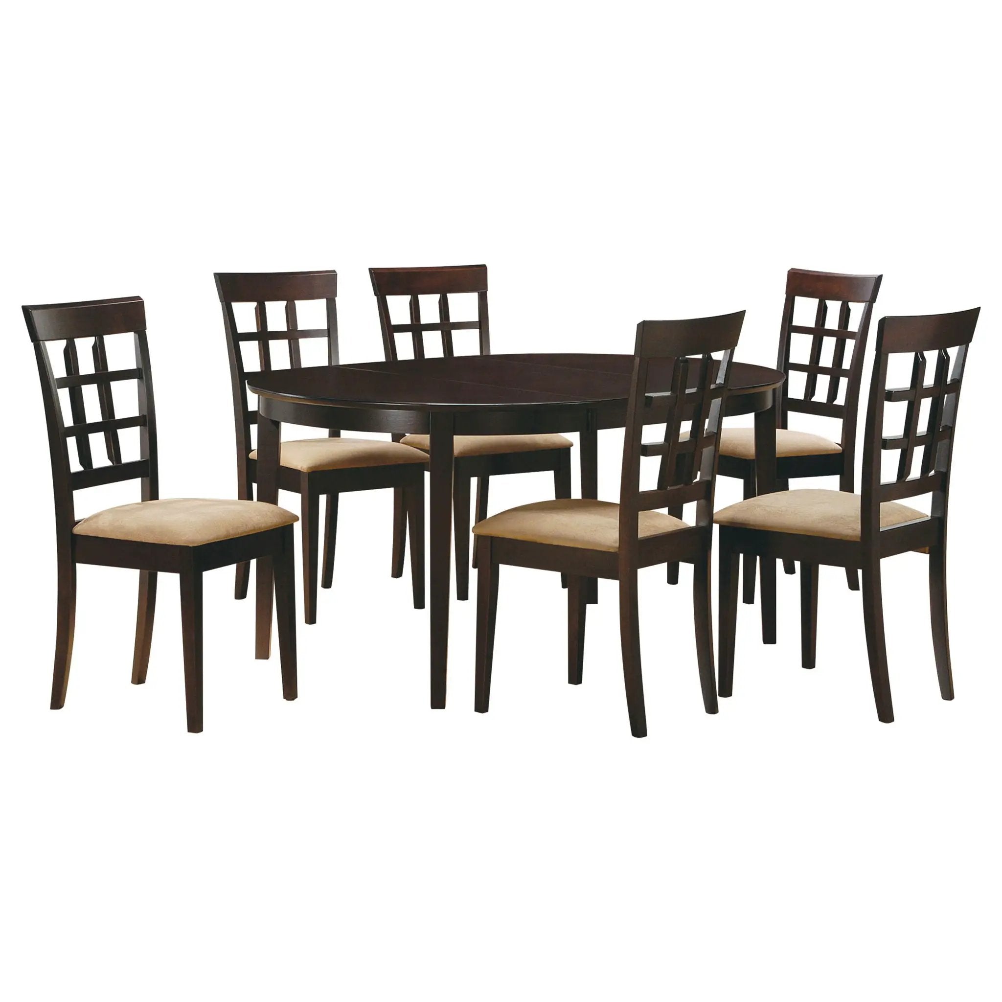 Gabriel 7-piece Extension Leaf Dining Table Set Cappuccino by Unique Piece Furniture