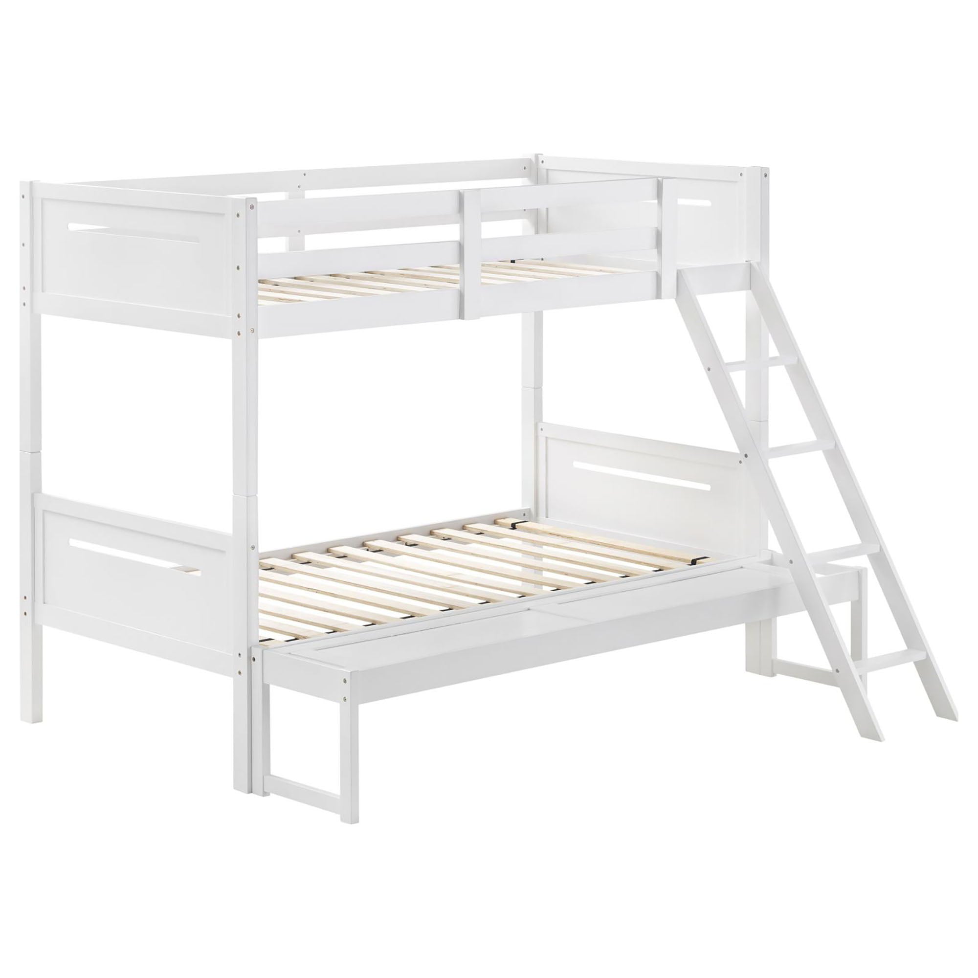 Bunk Bed With Built In Ladder, Safety Guardrails And Angled Access Step by HouseOfZazla