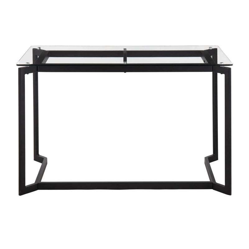 Masters - Modern Office Desk - Black / Clear by HouseOfZazla