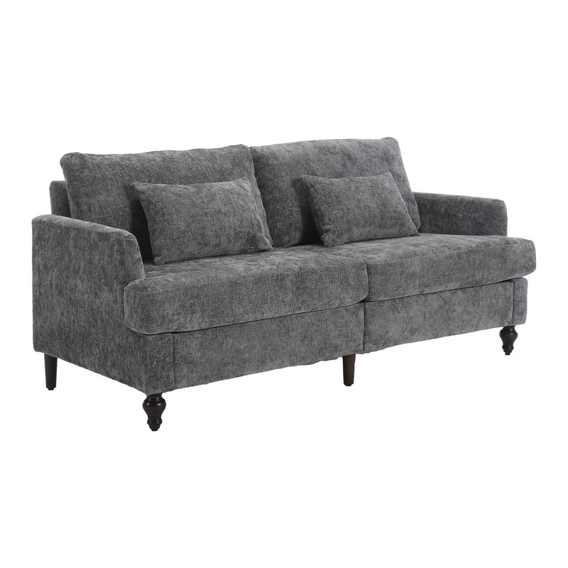 Mid Century Modern Fabric Loveseat Sofa, 2 Seat Upholstered Couch by HouseOfZazla