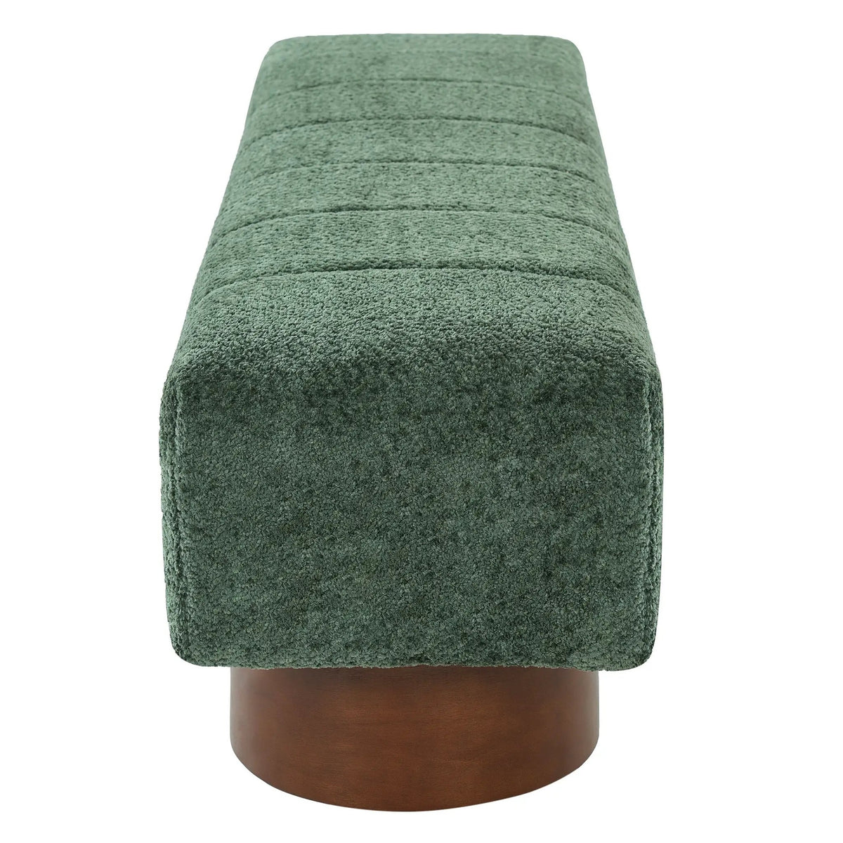 Green Boucle Upholstered Indoor Dining Bench by HouseOfZazla