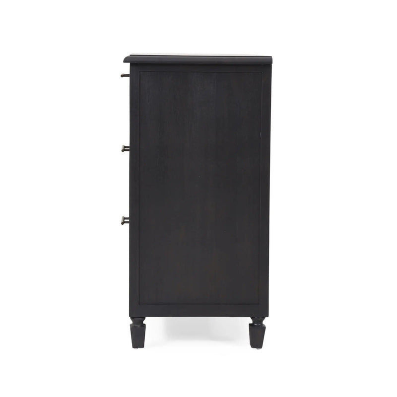Newell Cane 3 Drawer Dresser - Dark Gray by HouseOfZazla