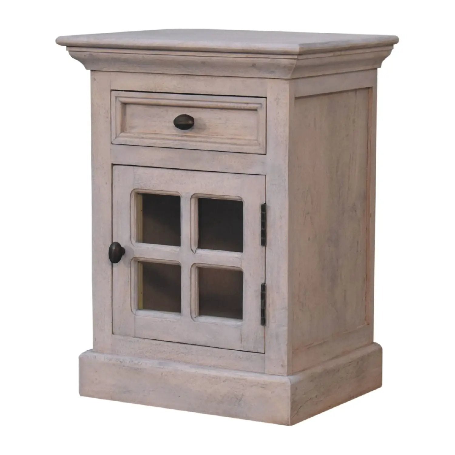 Glazed Bedside Table - Stone White by Unique Piece Furniture