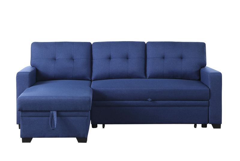 Upholstered Pull Out Sectional Sofa With Chaise by HouseOfZazla
