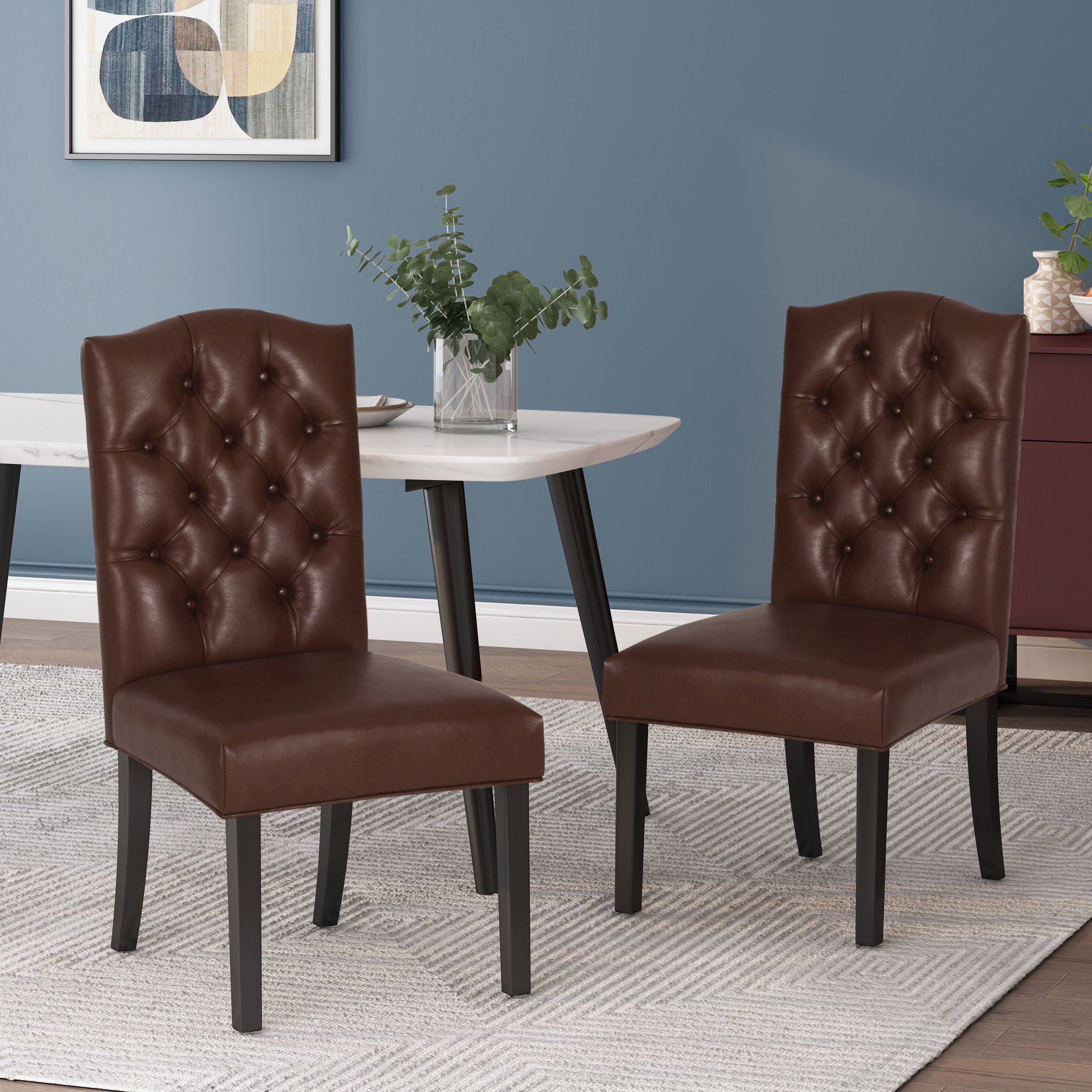 Harriet Tufted Dining Chair With Button Tufting And Diamond Stitching by HouseOfZazla