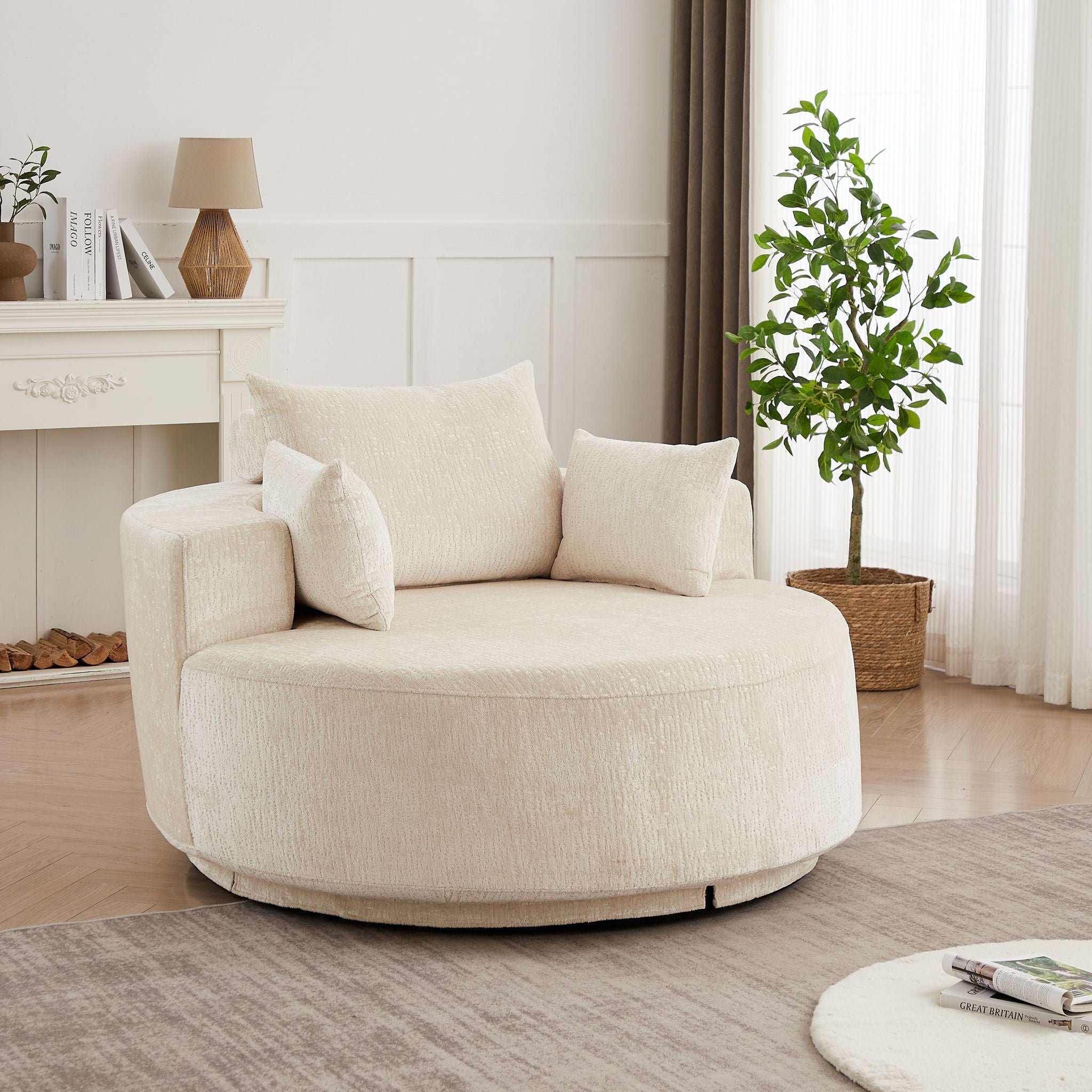 Single 360 Degree Swivel Chair For Living Room by HouseOfZazla