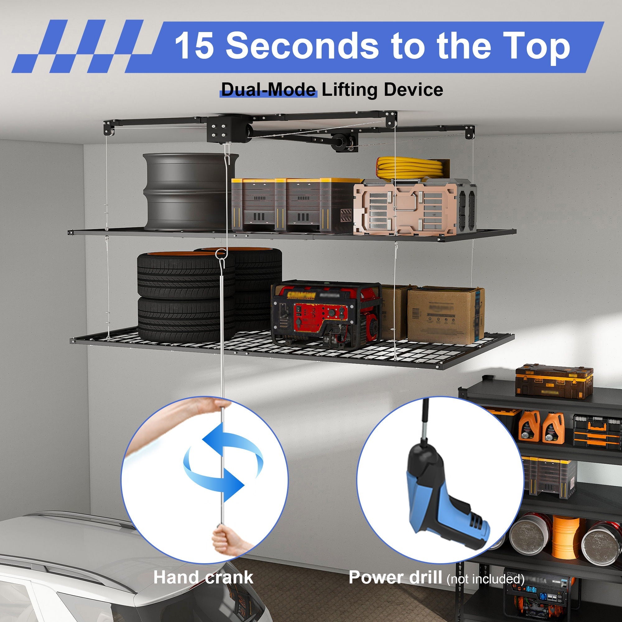 Overhead Garage Storage Rack by HouseOfZazla
