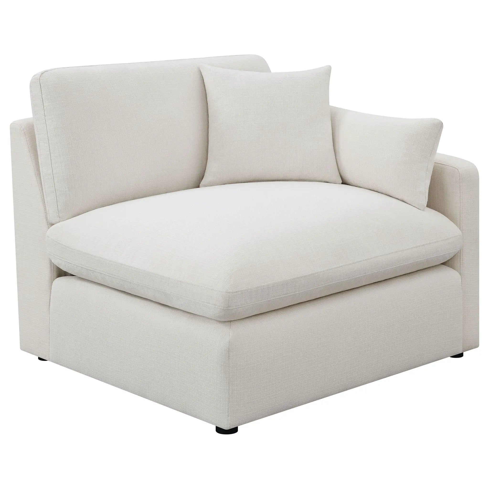 Greeley - 6 Piece Upholstered Modular Sectional Sofa - Ivory by HouseOfZazla