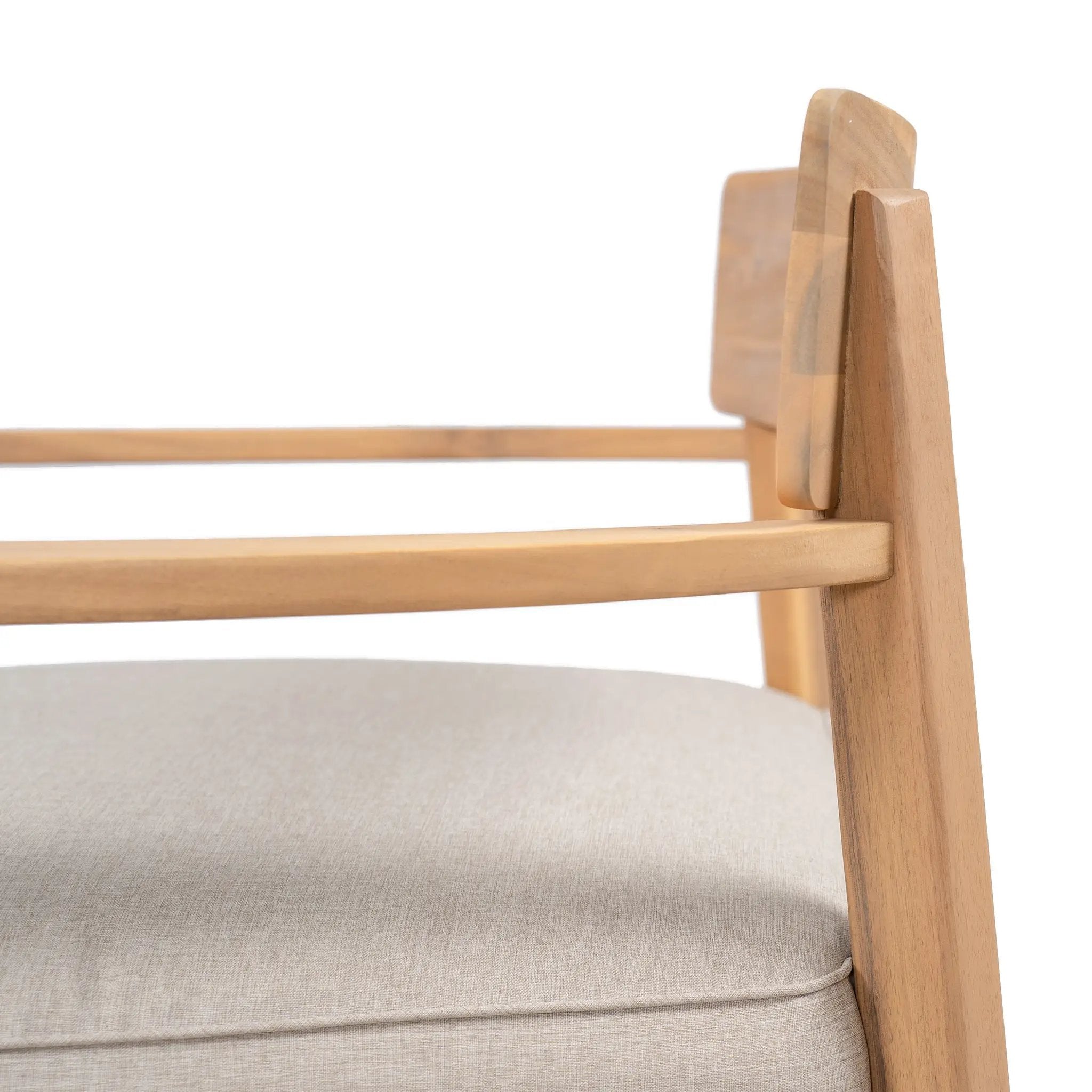 Mallorca Acacia Wood Club Chair With Seat Cushion by HouseOfZazla