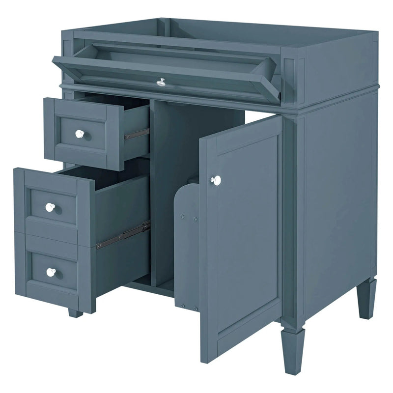 Bathroom Vanity With 2 Drawers And Tip-Out Drawer, Storage Cabinet by HouseOfZazla