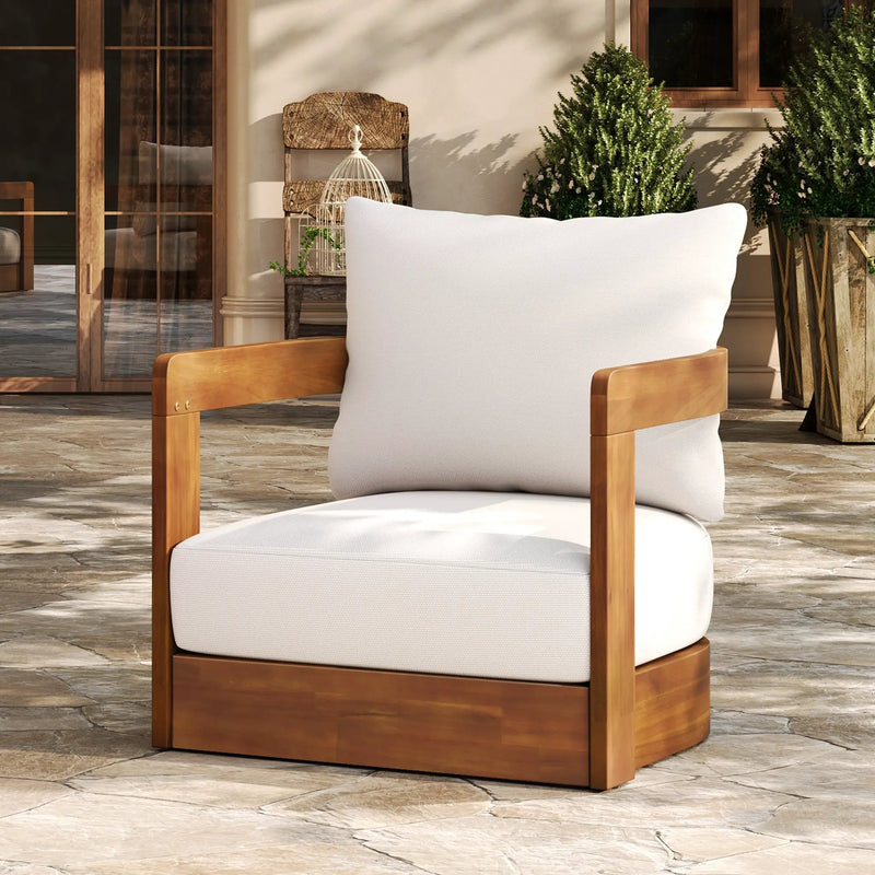 Premium Acacia Wood Outdoor Club Chair by HouseOfZazla