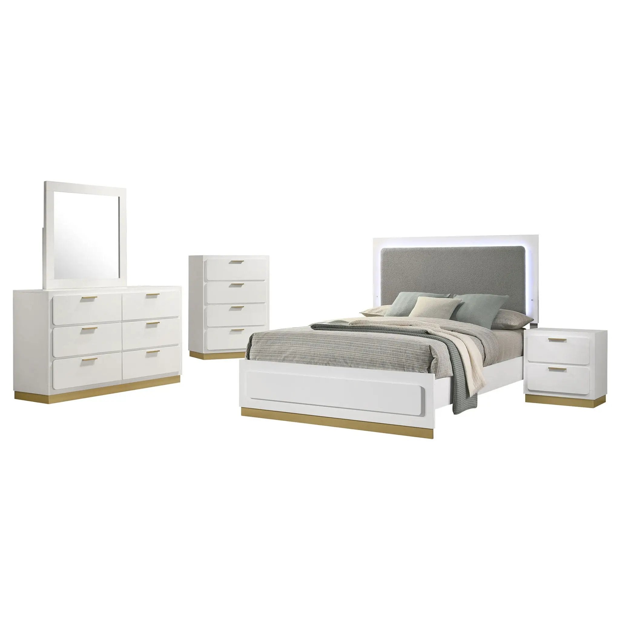 Caraway 5-piece California King Bedroom Set White by Unique Piece Furniture