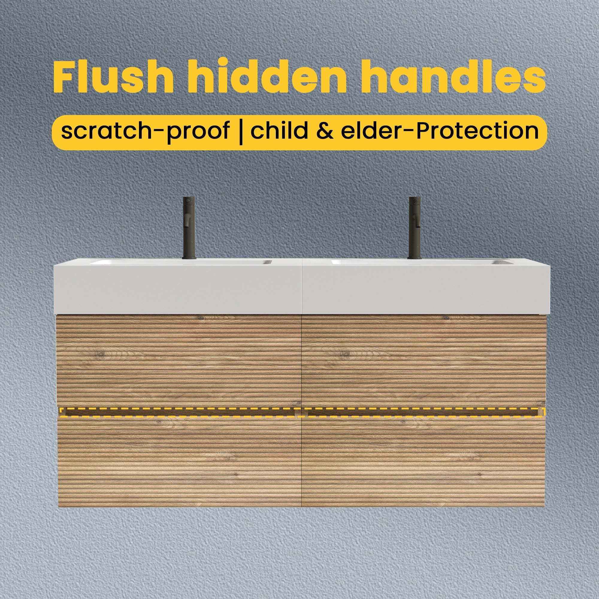 Grace 48" Bathroom Vanity with Double Drawers by HouseOfZazla