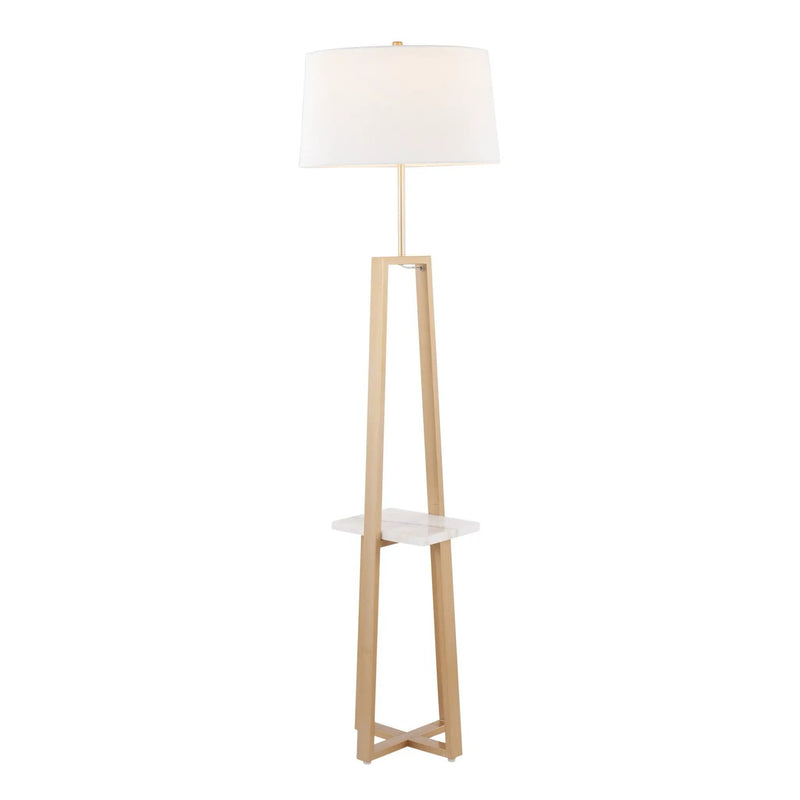 Cosmo - Shelf Contemporary / Glam Floor Lamp by HouseOfZazla