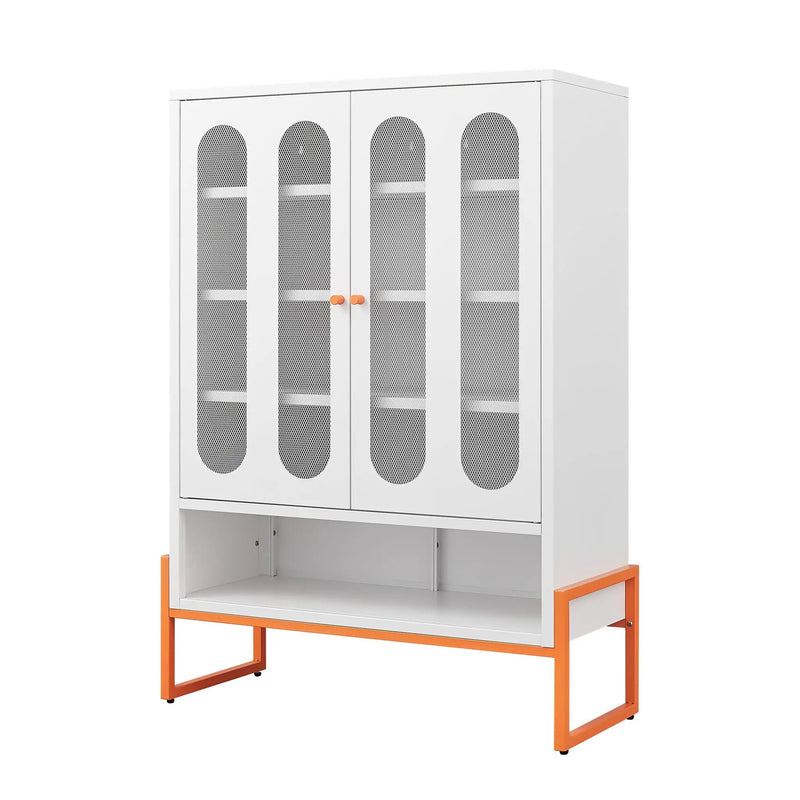 Modern Metal Shoe Cabinet With DoublebSided Doors And Adjustable Partitions by HouseOfZazla