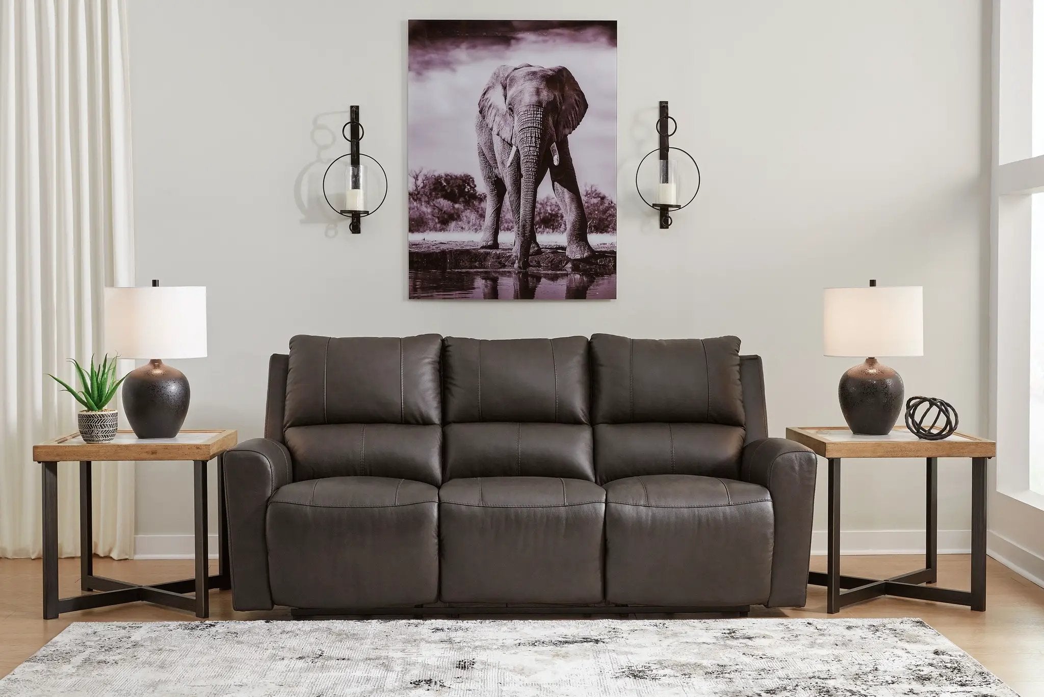 Boxmere - Reclining Power Sofa - Storm by Unique Piece Furniture
