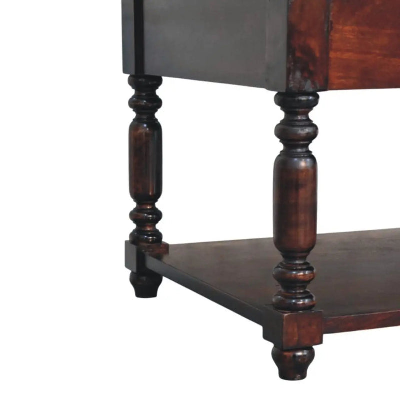 Turned Legs Drawer Table by HouseOfZazla