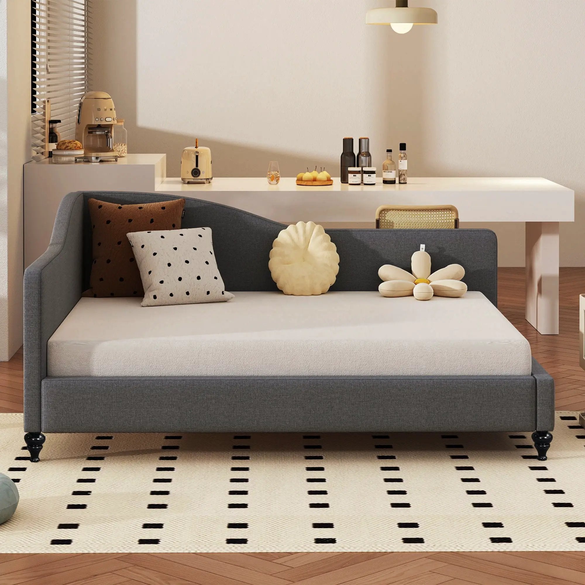 Modern L Shaped Daybed With Legs by HouseOfZazla