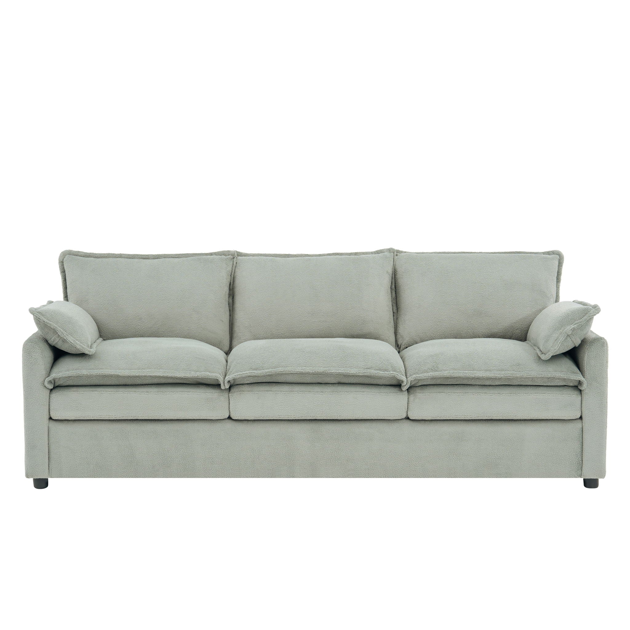 Modern 3 Seater Sofa With Side Storage Pockets For Living Room by HouseOfZazla