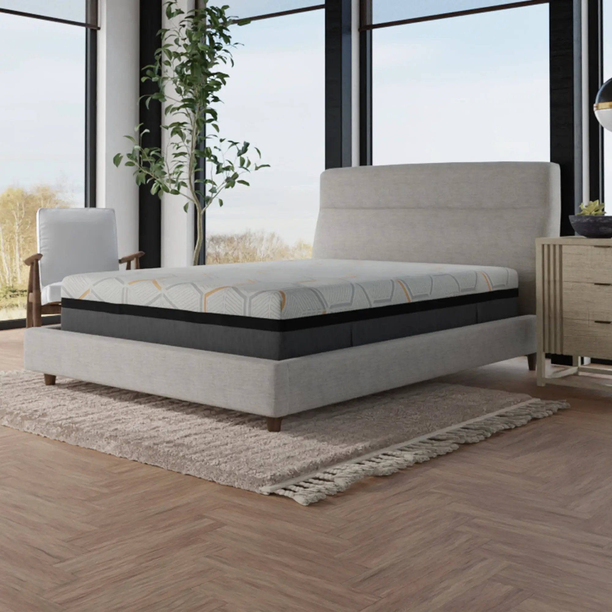 Hybrid Copper Gel Cooling Memory Foam Mattress with Edge Support by HouseOfZazla