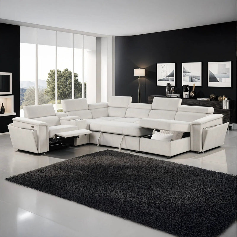 Harvey - Power Recliner Sleeper Sectional