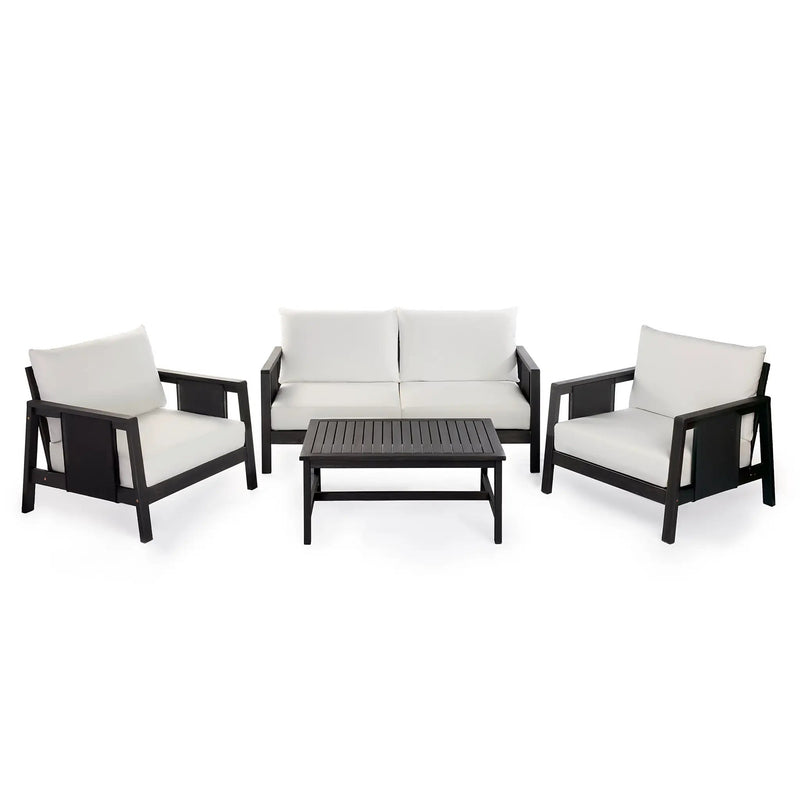Outdoor Club Chair with Acacia Wood Frame by HouseOfZazla