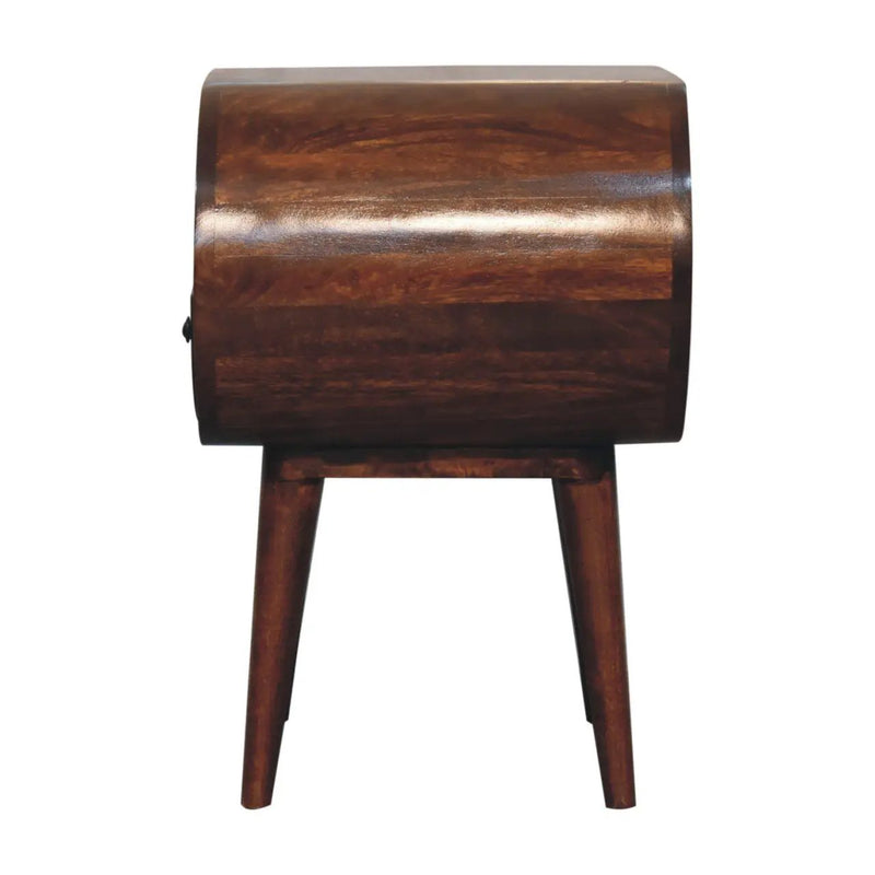 Large Chestnut Circular Bedside by HouseOfZazla