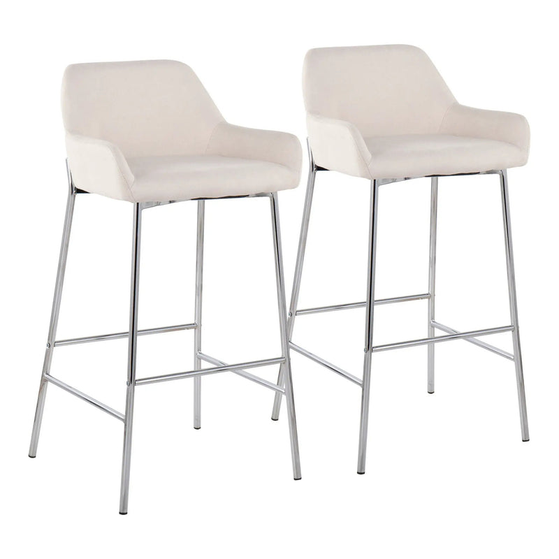 Daniella - Contemporary Fixed Height Bar Stool (Set of 2) by HouseOfZazla