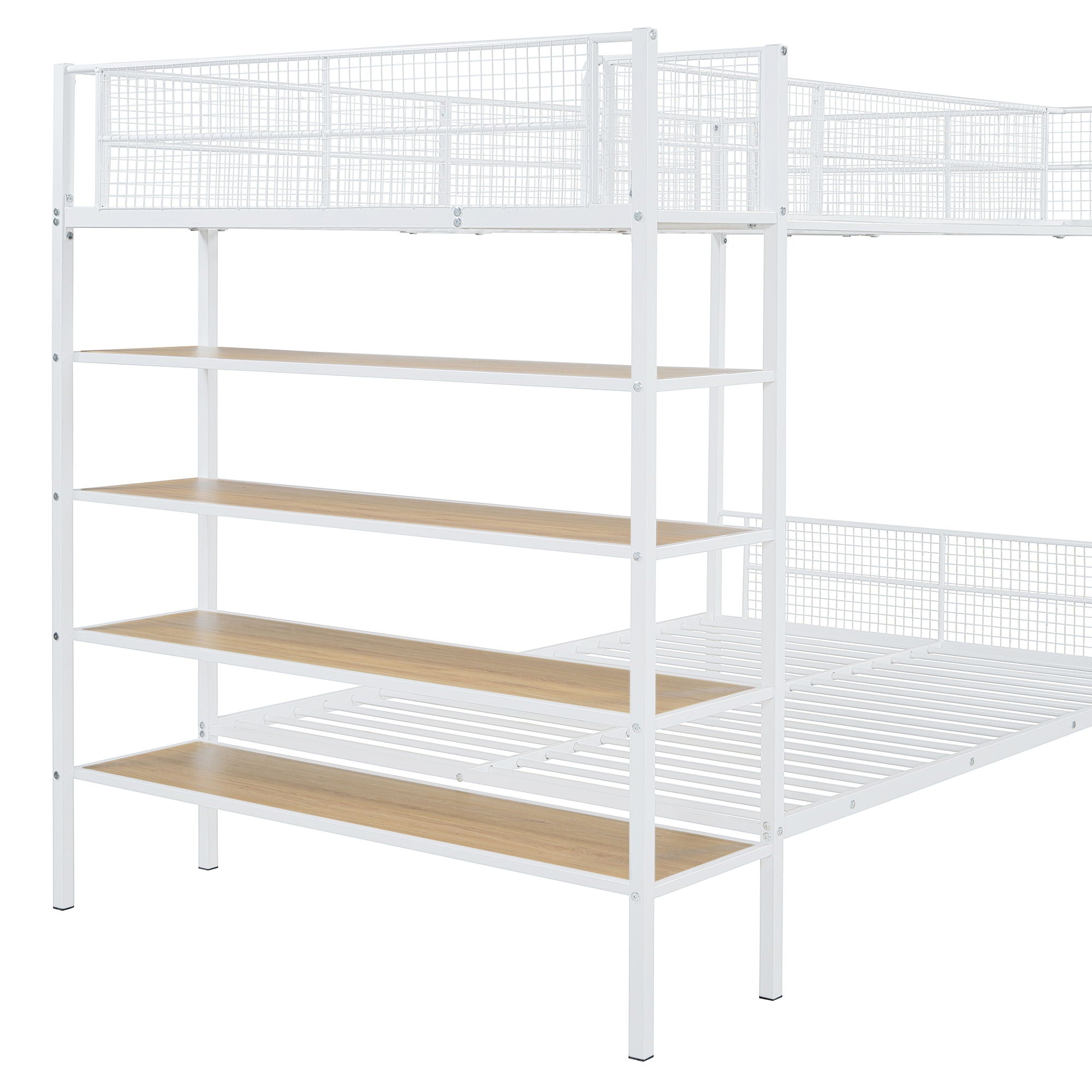 Bunk Bed With 5 Tier Shelves by HouseOfZazla