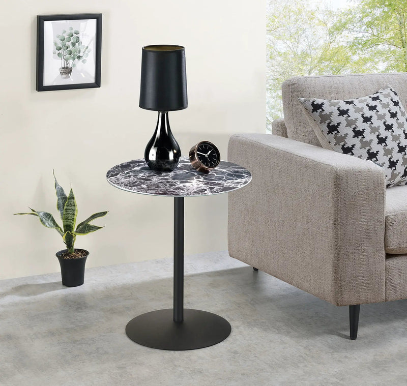 Circa - 17.5" End Table With Marble Textured Top by Unique Piece Furniture