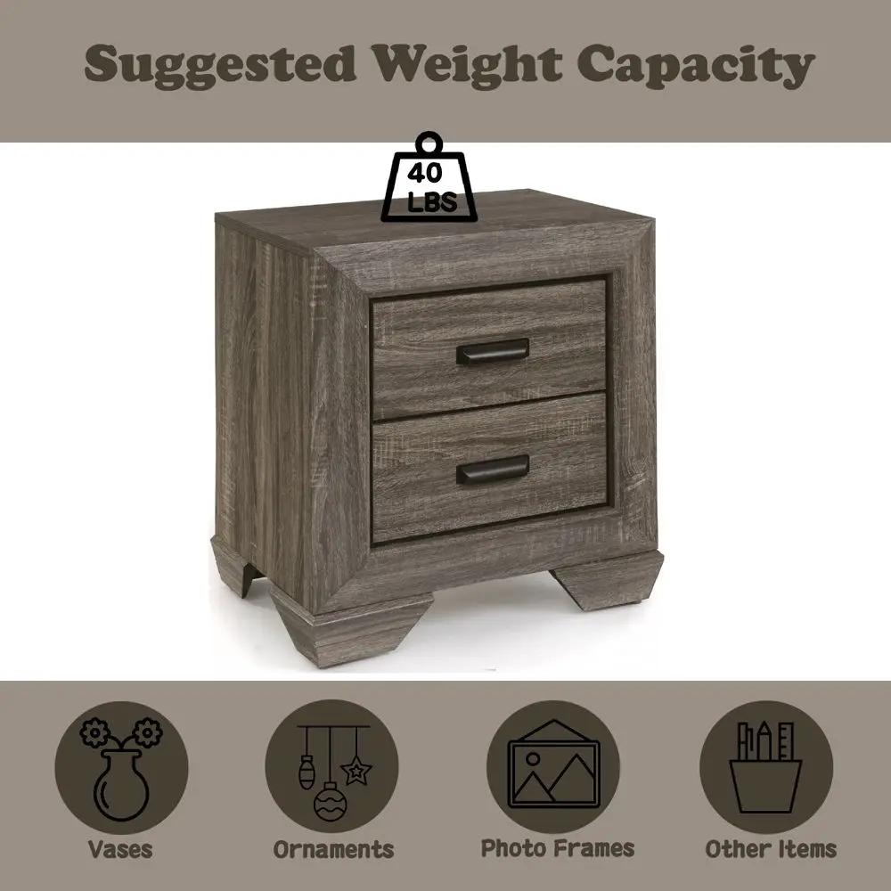 Lyndon - Nightstand - Weathered Gray Grain by Unique Piece Furniture