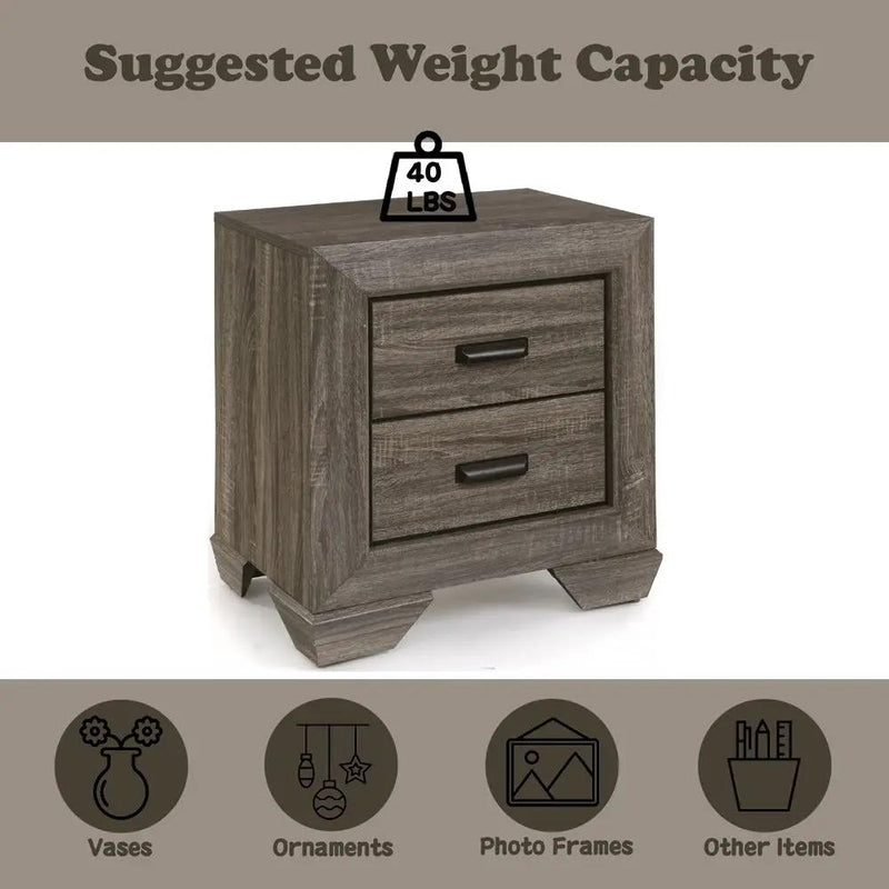 Lyndon - Nightstand - Weathered Gray Grain by Unique Piece Furniture