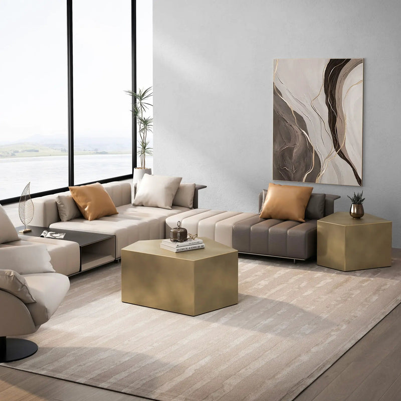 Irregular Pentagon Nesting Coffee Table Set by HouseOfZazla