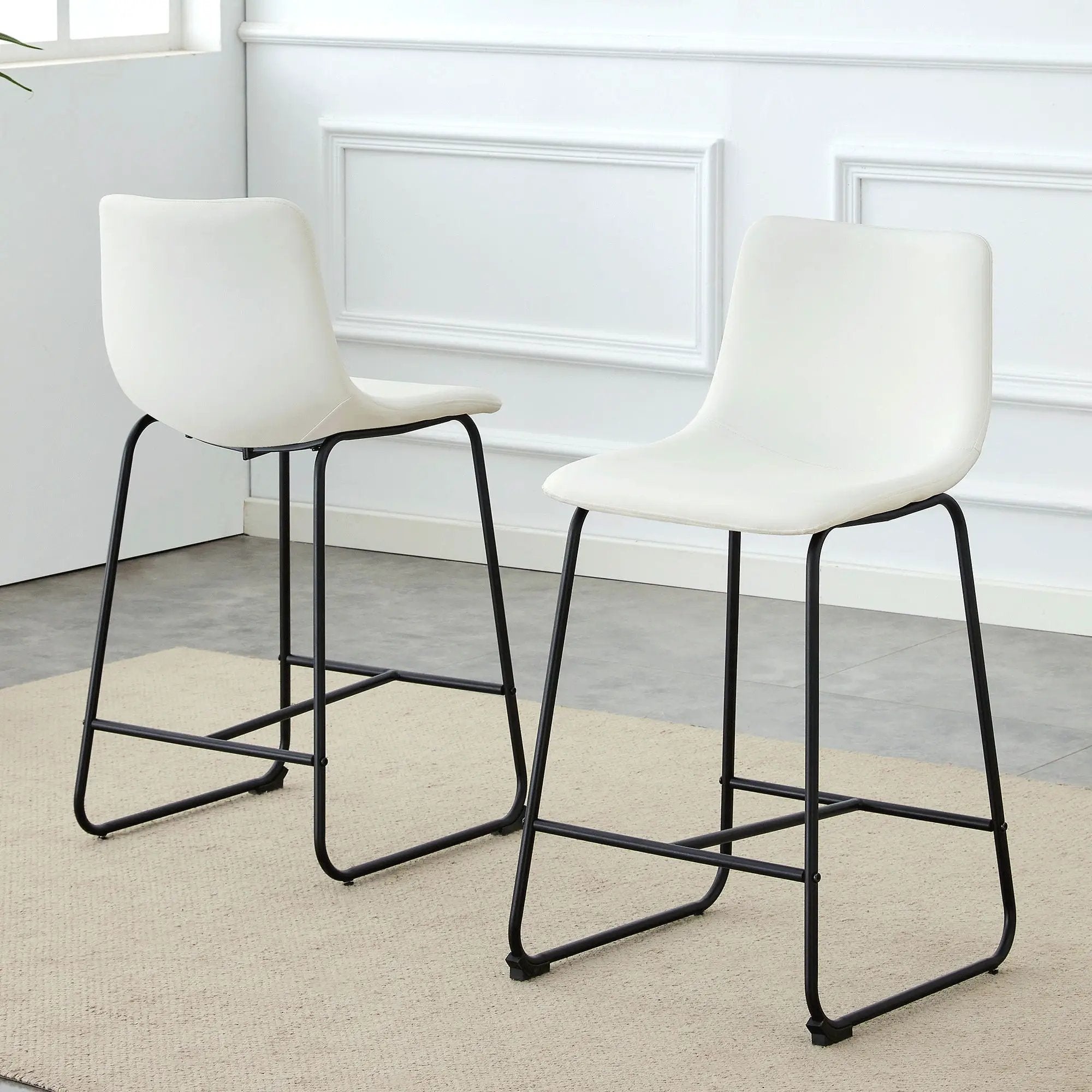 Retro Bar Chairs, Comfortable Stools (Set of 2) by HouseOfZazla