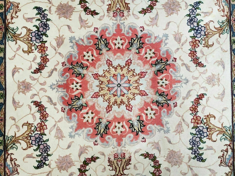3' 4" X 5' Vintage Handmade Ultra Fine Floral Oriental Turkish Rug Carpet Wow by Jewel Rugs