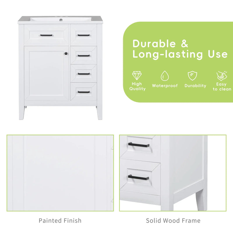 30" Bathroom Vanity Cabinet Base Without Sink by HouseOfZazla