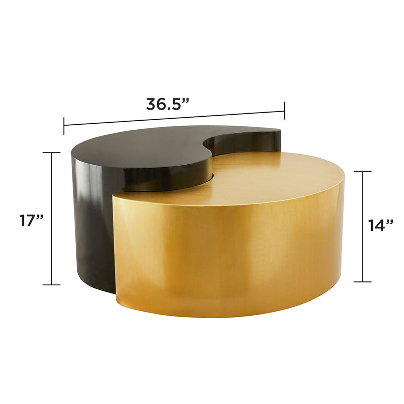 Ying Yang - Coffee Table - Gold / Black by HouseOfZazla