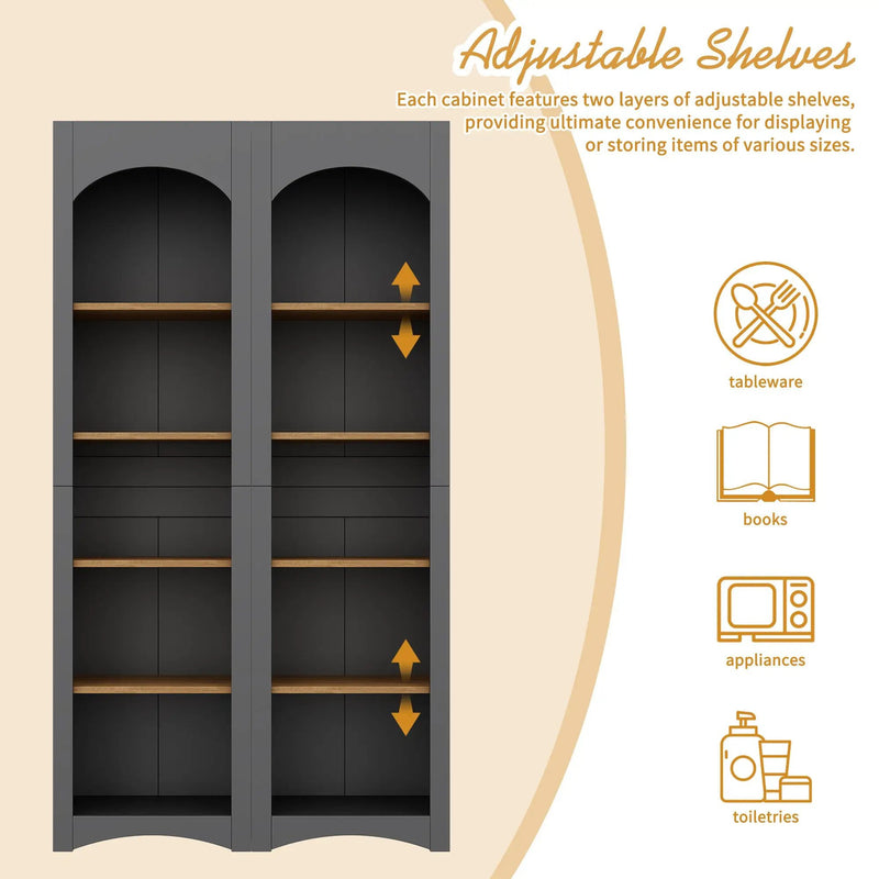ON-TREND 3-Piece Farmhouse Entertainment Center by HouseOfZazla