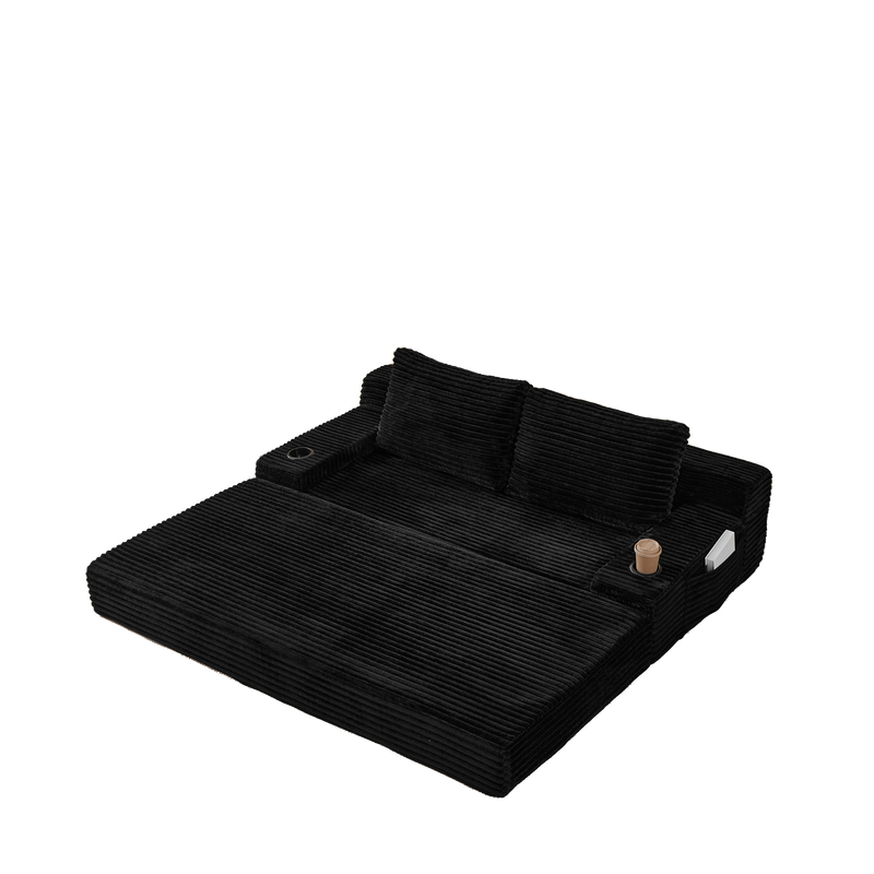 70.8-Inch Corduroy Two-in-One Sofa Bed by HouseOfZazla