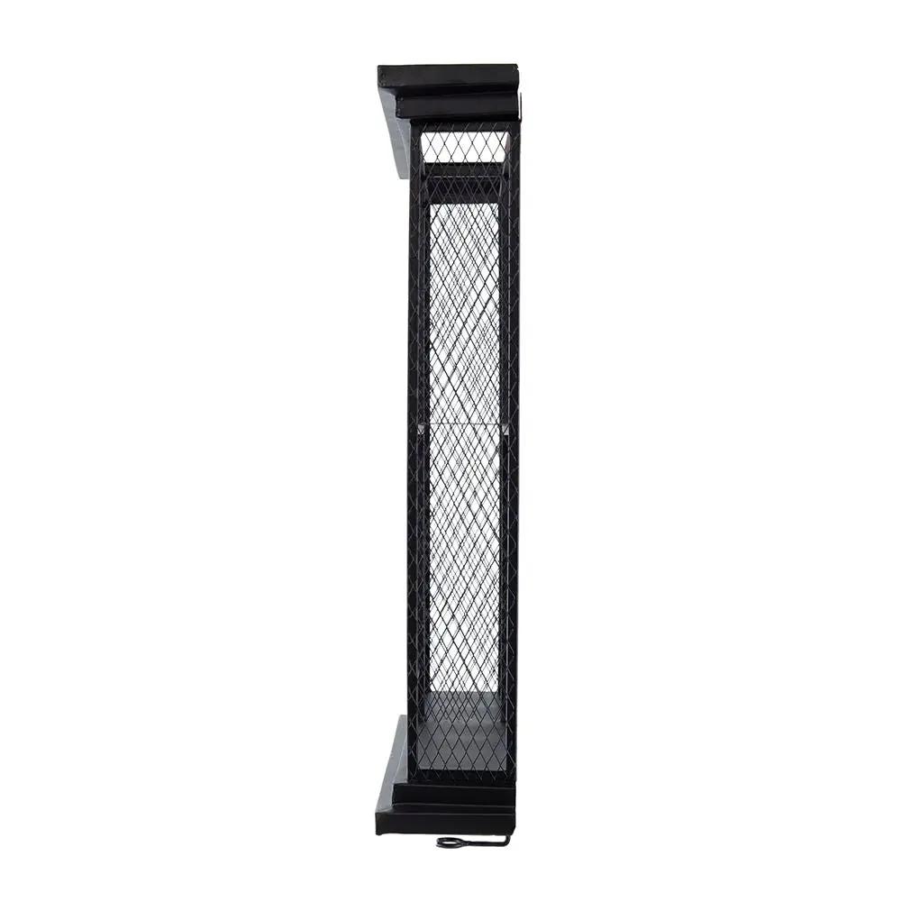 Floating Wine Bar Shelf With Glass Holder And Display Shelves - Black by Unique Piece Furniture