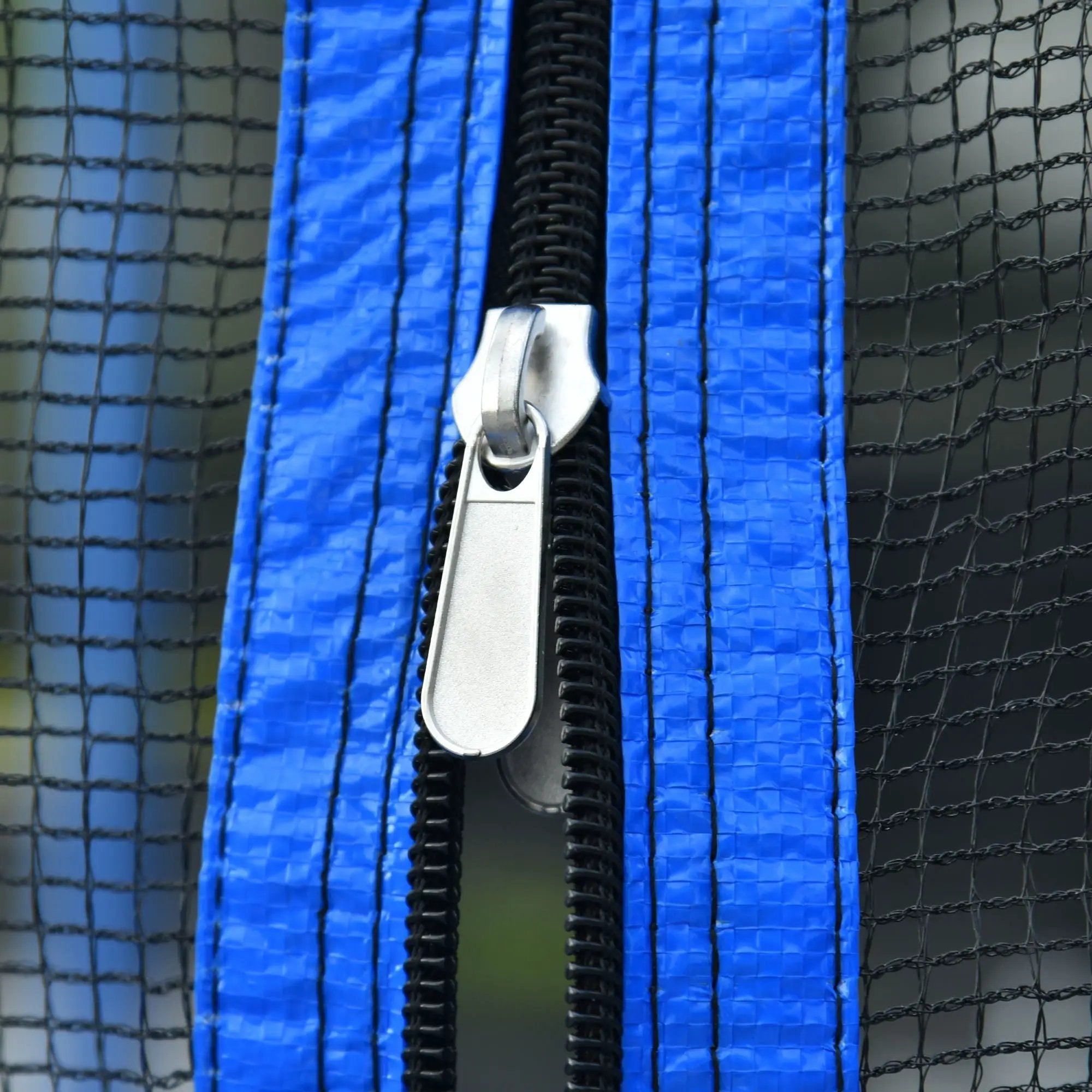 14Ft Trampoline For Adults & Kids With Basketball Hoop, Outdoor Trampolines With Ladder And Safety Enclosure Net For Kids And Adults - Blue by HouseOfZazla