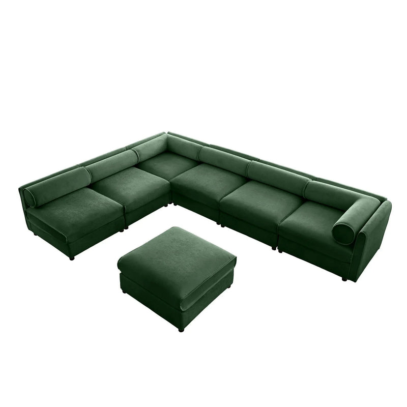 Modern Modular Sectional Sofa With Storag, Contemporary Cylindrical Design by Unique Piece Furniture